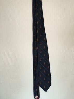 Rare American Society of Plastic Surgery Tie RN 55529 Navy Gold Medical Italy